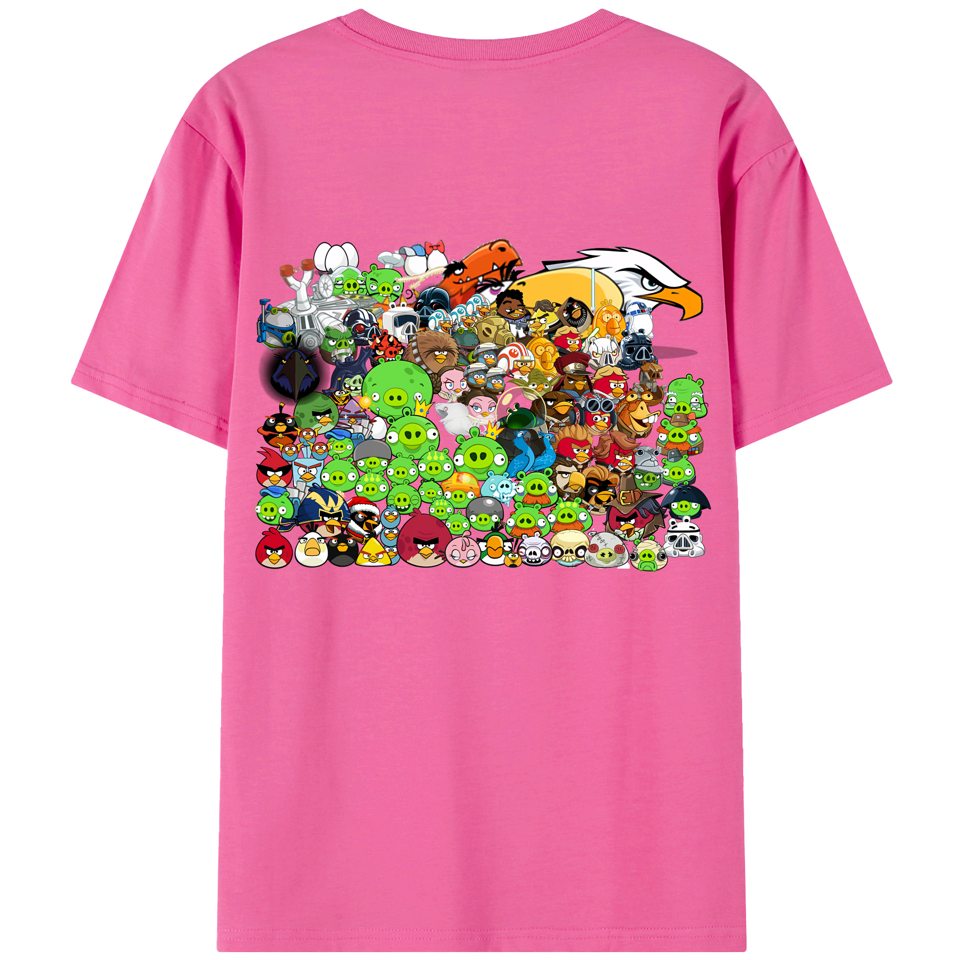 （画像用） Angry Birds アングリーバード レディース半袖Tシャツ(バックプリント)